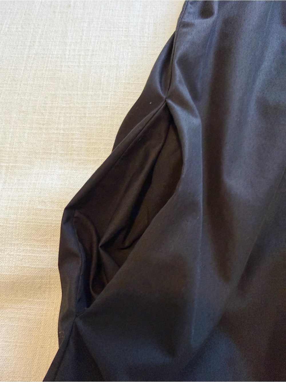 En Saison Poplin Midi Dress Black Puff Sleeve Size Medium - Picture 13 of 15
